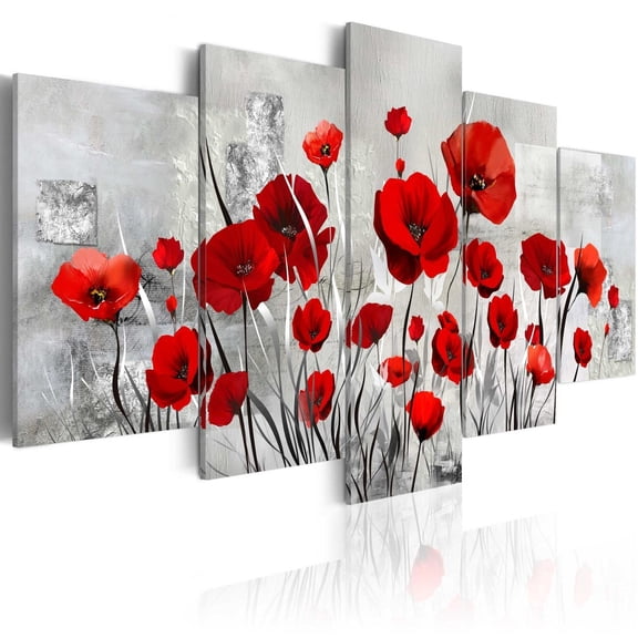 Tiptophomedecor Stretched Canvas Floral Art - Scarlet Cloud - Stretched & Framed Ready To Hang Art