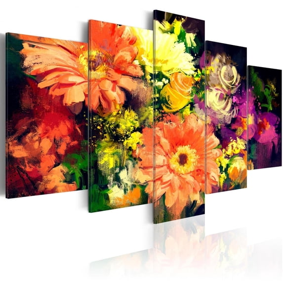 Tiptophomedecor Stretched Canvas Floral Art - Spring Collage - Stretched & Framed Ready To Hang Art