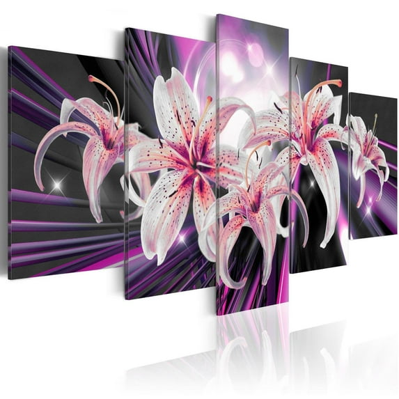 Tiptophomedecor Stretched Canvas Floral Art - Violet Inspiration - Stretched & Framed Ready To Hang Art