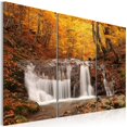 thumbnail image 1 of Vivyet Canvas Print - A waterfall in the middle of fall trees, 1 of 3
