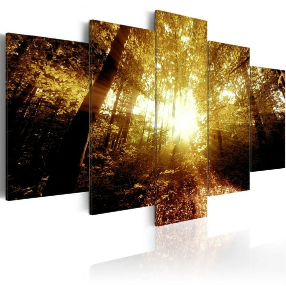 Tiptophomedecor Stretched Canvas Landscape Art - Autumn Forest - Stretched & Framed Ready To Hang Art