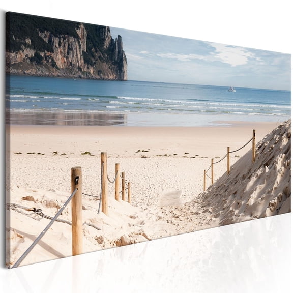 Tiptophomedecor Stretched Canvas Landscape Art - Beach Path - Stretched & Framed Ready To Hang Art
