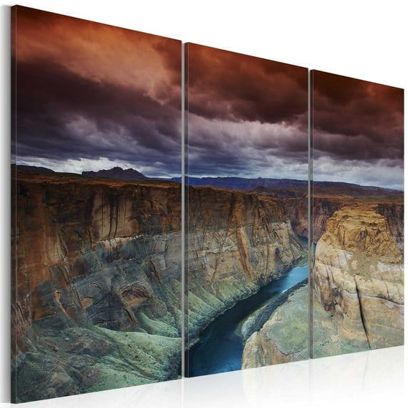 Tiptophomedecor Stretched Canvas Landscape Art - Clouds Over The Grand Canion In Colorado - Stretched & Framed Ready To Hang Art