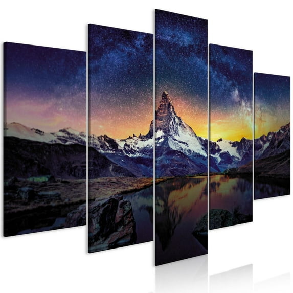 Tiptophomedecor Stretched Canvas Landscape Art - Matterhorn Wide - Stretched & Framed Ready To Hang Art