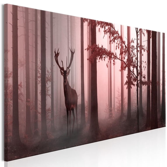 Tiptophomedecor Stretched Canvas Landscape Art - Morning Narrow Pink - Stretched & Framed Ready To Hang Art