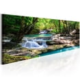 thumbnail image 1 of Tiptophomedecor Stretched Canvas Landscape Art - Nature: Forest Waterfall - Stretched & Framed Ready To Hang Art, 1 of 3