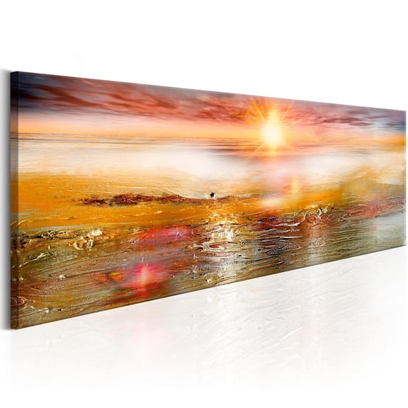 Tiptophomedecor Stretched Canvas Landscape Art - Orange Sea - Stretched & Framed Ready To Hang Art
