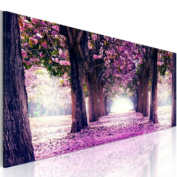 Tiptophomedecor Stretched Canvas Landscape Art - Purple Spring - Stretched & Framed Ready To Hang Art
