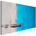 thumbnail image 1 of Tiptophomedecor Stretched Canvas Landscape Art - Sea And Wooden Bridge Narrow Blue - Stretched & Framed Ready To Hang Art, 1 of 3