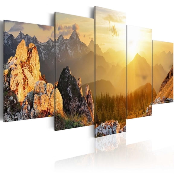 Tiptophomedecor Stretched Canvas Landscape Art - Sun Salutation - Stretched & Framed Ready To Hang Art