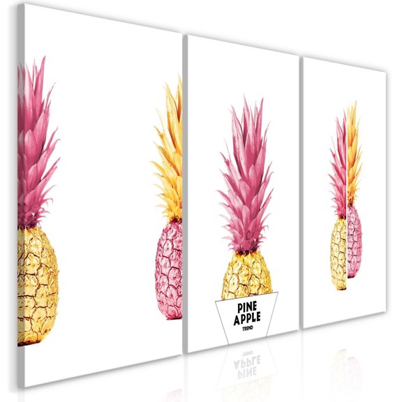 Tiptophomedecor Stretched Canvas Nordic Art - Pineapples - Stretched & Framed Ready To Hang Art