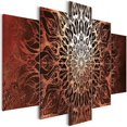 thumbnail image 1 of Tiptophomedecor Stretched Canvas Print - Hypnosis Orange 5 Piece - Stretched & Framed Ready To Hang Art, 1 of 4