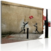 Tiptophomedecor Stretched Canvas Street Art - Banksy: No Ball Games - Stretched & Framed Ready To Hang Art