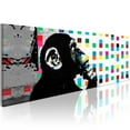 thumbnail image 1 of Tiptophomedecor Stretched Canvas Street Art - Banksy: The Thinker Monkey - Stretched & Framed Ready To Hang Art, 1 of 3