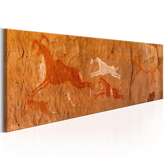 Tiptophomedecor Stretched Canvas Vintage Art - Cave Paintings - Stretched & Framed Ready To Hang Art