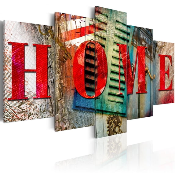 Tiptophomedecor Stretched Canvas Vintage Art - Elements Of Home - Stretched & Framed Ready To Hang Art