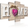 thumbnail image 1 of Tiptophomedecor Stretched Canvas Vintage Art - Home: Pink Heart - Stretched & Framed Ready To Hang Art, 1 of 4