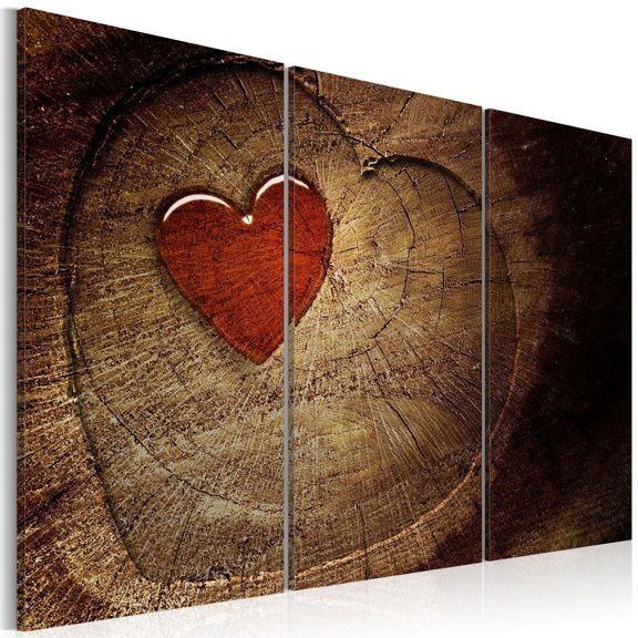Tiptophomedecor Stretched Canvas Vintage Art - Old Love Does Not Rust - 3 Pieces - Stretched & Framed Ready To Hang Art