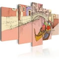 thumbnail image 1 of Tiptophomedecor Stretched Canvas Vintage Art - Romantic Gondolas 5 Pieces - Stretched & Framed Ready To Hang Art, 1 of 4