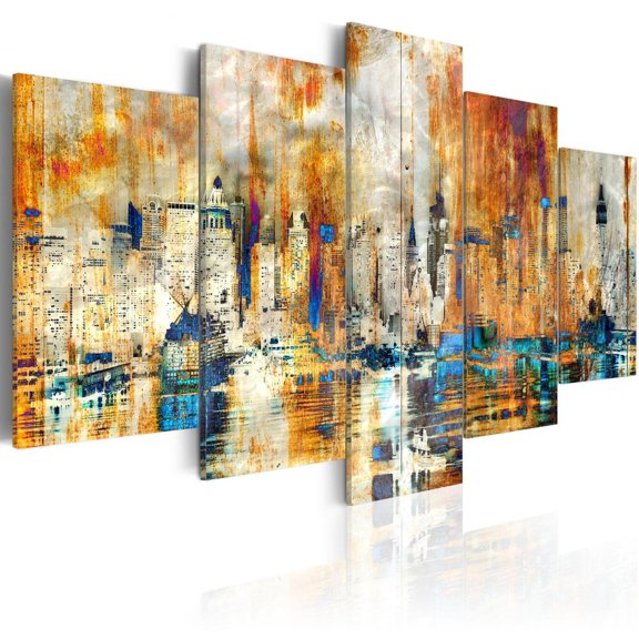 Tiptophomedecor Stretched Canvas Wall Art - Memory Of The City - Stretched & Framed Ready To Hang Art