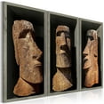 thumbnail image 1 of Tiptophomedecor Stretched Canvas Wall Art  - Moai (Easter Island) - Stretched & Framed Ready To Hang Art, 1 of 3