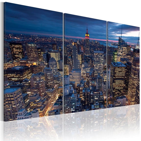 Tiptophomedecor Stretched Canvas Wall Art - View From Above - Nyc - Stretched & Framed Ready To Hang Art