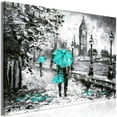 thumbnail image 1 of Tiptophomedecor Stretched Canvas Wall Art  - Walk In London Wide Turquoise - Stretched & Framed Ready To Hang Art, 1 of 3