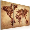thumbnail image 1 of Vivyet Canvas Print - Coffee from around the world - triptych, 1 of 3
