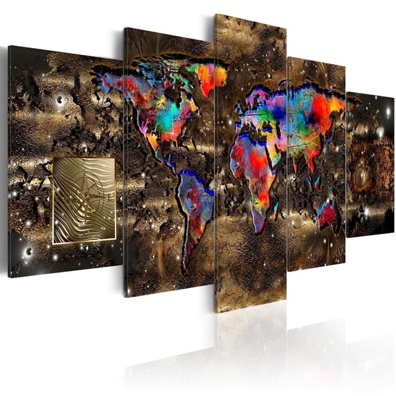 Tiptophomedecor Stretched Canvas World Map Art - Fantasy World - Stretched & Framed Ready To Hang Art