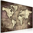 thumbnail image 1 of Tiptophomedecor Stretched Canvas World Map Art - Golden Travels - Stretched & Framed Ready To Hang Art, 1 of 3