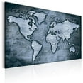 thumbnail image 1 of Tiptophomedecor Stretched Canvas World Map Art - Sapphire World - Stretched & Framed Ready To Hang Art, 1 of 3