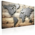 thumbnail image 1 of Tiptophomedecor Stretched Canvas World Map Art - Silver World - Stretched & Framed Ready To Hang Art, 1 of 3