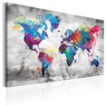 thumbnail image 1 of Tiptophomedecor Stretched Canvas World Map Art - World Map: Grey Style - Stretched & Framed Ready To Hang Art, 1 of 3