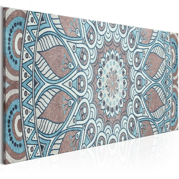 Tiptophomedecor Stretched Canvas Zen Art - Oriental Circle Narrow - Stretched & Framed Ready To Hang Art