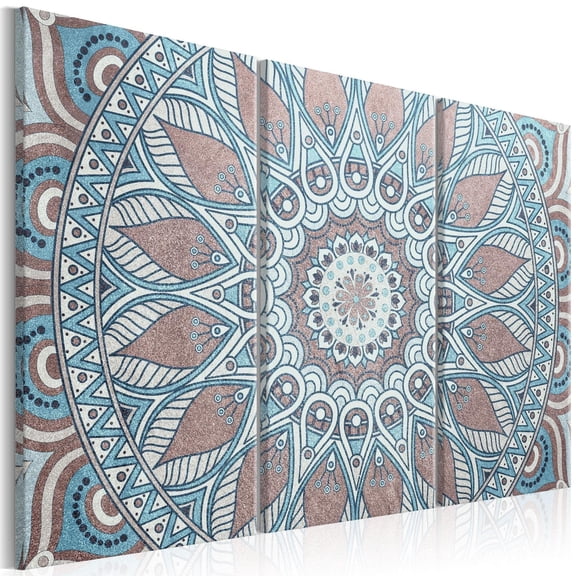 Tiptophomedecor Stretched Canvas Zen Art - Oriental Circle - Stretched & Framed Ready To Hang Art