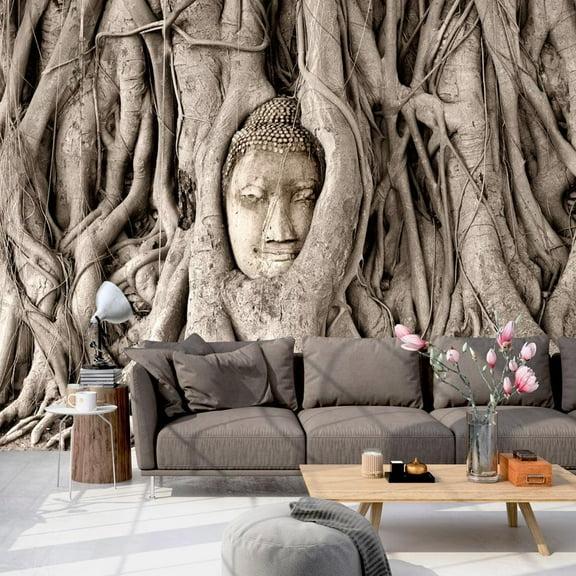 Tiptophomedecor Zen Wallpaper Wall Mural - Buddha's Tree