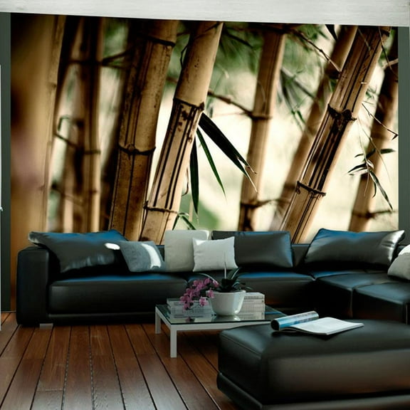 Tiptophomedecor Zen Wallpaper Wall Mural - Fog And Bamboo Forest