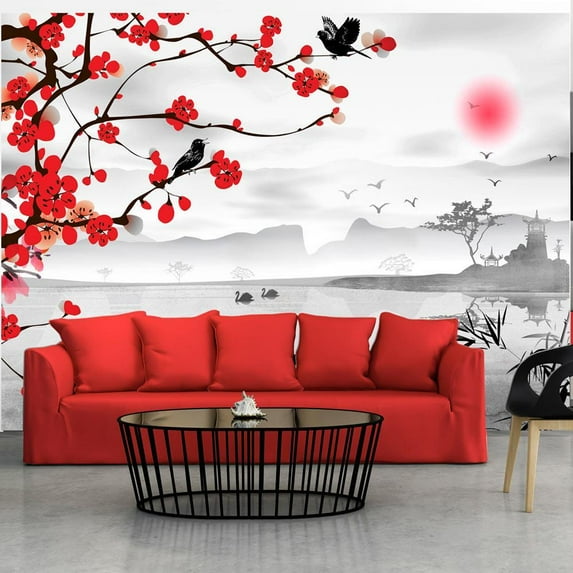 Tiptophomedecor Zen Wallpaper Wall Mural - Japanese Garden