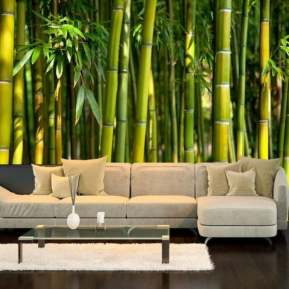 Tiptophomedecor Zen Wallpaper Wall Mural - Oriental Bamboo Garden
