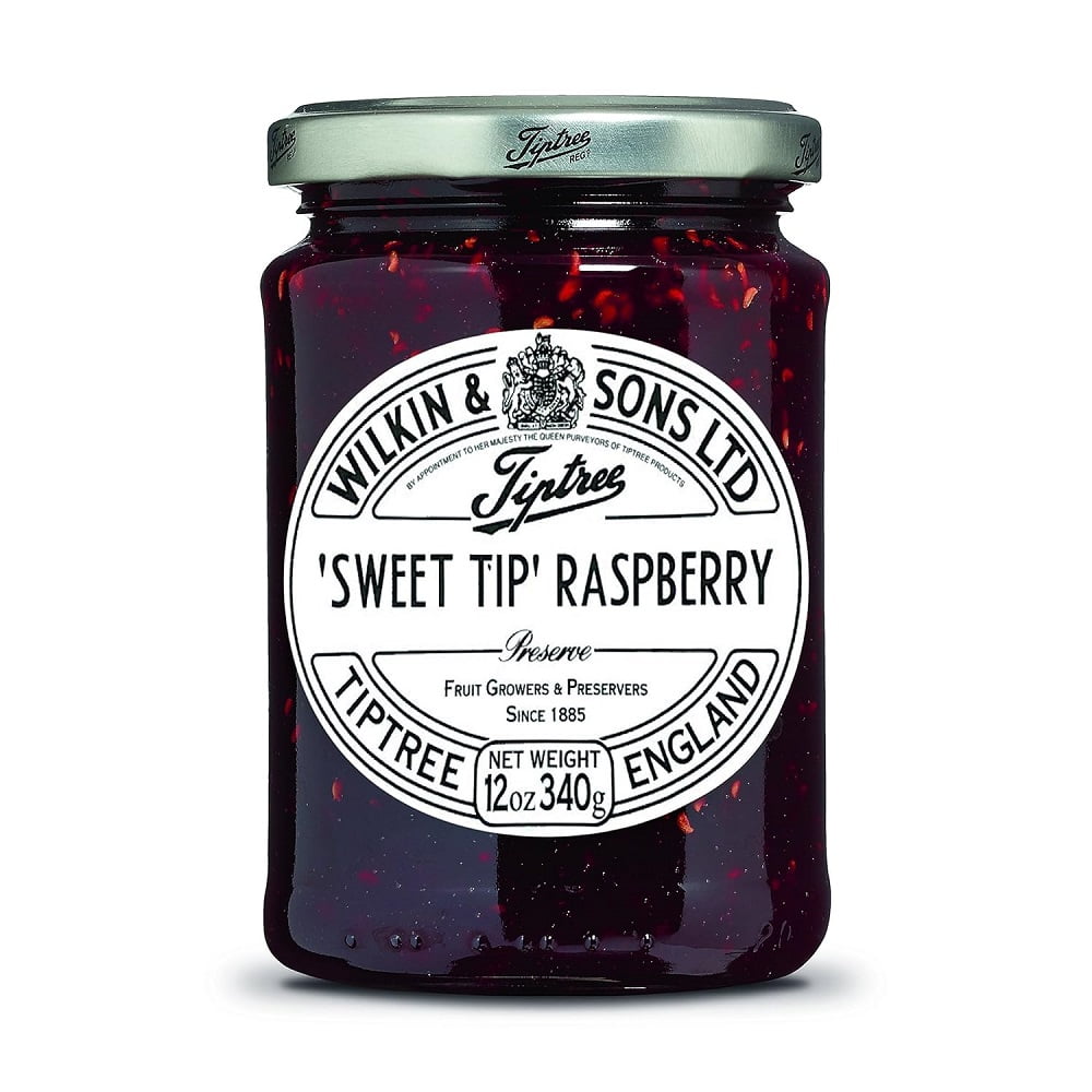 Tiptree Sweet Tip Raspberry Preserve, 12 Ounce Jars (Pack of 6)