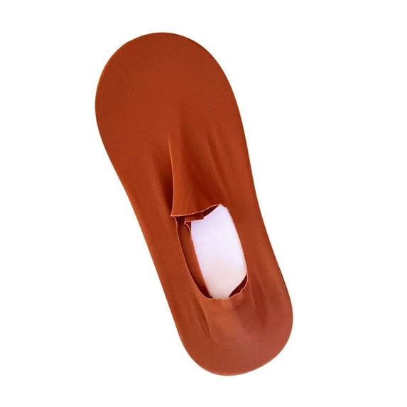 Tiqkatyck Ankle Socks Clearance, 1 Pairs Women's Solid Ice Silk Socks Breathable Invisible Socks Non Slip Socks Compression Socks for Women Crew Socks for Women No Show Socks Womens Coffee One Size