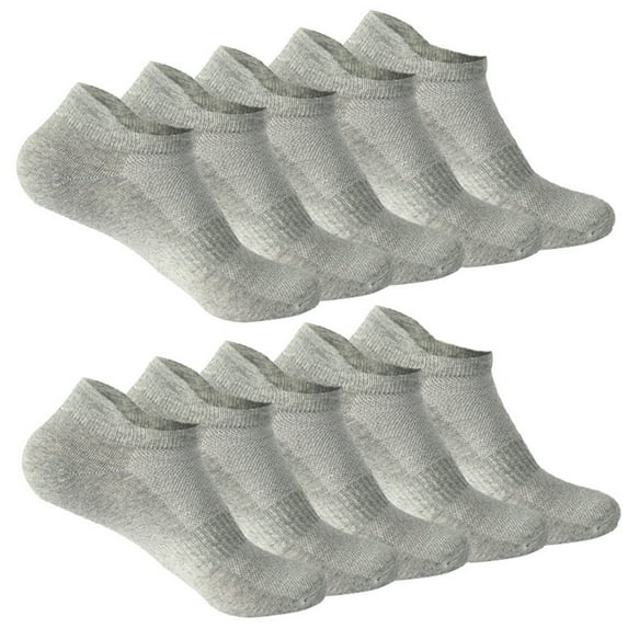 Tiqkatyck Ankle Socks Clearance, 10 Pair Summer Sports Casual Solid Color Breathable Sweat Absorbing Thin Socks Compression Socks for Women Crew Socks for Women No Show Socks Womens Grey S