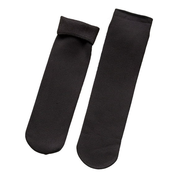 Tiqkatyck Ankle Socks Clearance, 2Pc Warm Thermal Socks Womens Warm Winter Extra Thick Heat Socks for Cold Weather Compression Socks for Women Crew Socks for Women No Show Socks Womens Black A