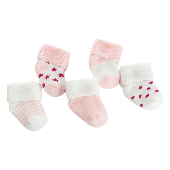 Tiqkatyck Ankle Socks Clearance, Baby Autumn and Winter Fashion Cartoon Cotton Terry Kids Socks 5 Pairs Set Compression Socks for Women Crew Socks for Women No Show Socks Womens Pink S