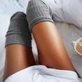 thumbnail image 1 of Tiqkatyck Ankle Socks Clearance, Girls Ladies Women Thigh High Over The Knee Socks Long Cotton Stockings Warm Compression Socks for Women Crew Socks for Women No Show Socks Womens Dark Gray One Size, 1 of 3