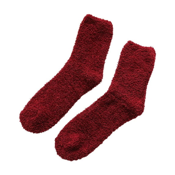 Tiqkatyck Ankle Socks Clearance, Mens Wool Socks Thermal Hiking Winter Boot Warm Thick Cozy Comfy Work Socks for Men Compression Socks for Women Crew Socks for Women Wine One Size