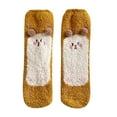 thumbnail image 1 of Tiqkatyck Ankle Socks Clearance, A Pair of Women Casual Animal Print Cotton Pattern Lady Socks Tube Cozy Socks Compression Socks for Women Crew Socks for Women No Show Socks Womens Yellow One Size, 1 of 5