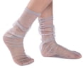 thumbnail image 1 of Tiqkatyck Ankle Socks Clearance, Spring and Summer Adult Socks Breathable Fashion Trend Flower Print Socks Simple Skin Color Print Women's Socks Crew Socks for Women No Show Socks Womens Grey One Size, 1 of 3