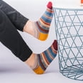 thumbnail image 1 of Tiqkatyck Ankle Socks Clearance, Women Casual Man Vintage Cotton Socks Stripe Print Short Cute Gift Sock Compression Socks for Women Crew Socks for Women No Show Socks Womens Multicolor One Size, 1 of 5