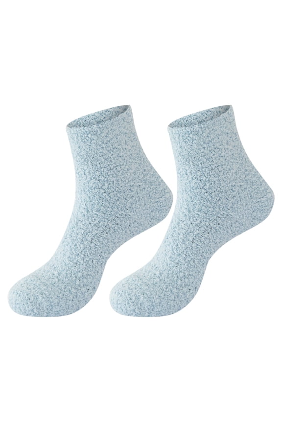 Ankle Socks Clearance, Women Fuzzy Fluffy Cozy Slipper Socks Warm Soft Winter Plush Home Sleeping Socks Compression Socks for Women Crew Socks for Women No Show Socks Womens Blue A